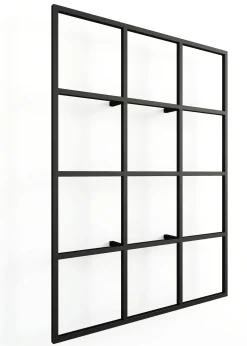 Etagère en métal noir 122x92cm Rivo - Metallbude