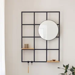 Etagère en métal noir 122x92cm Rivo - Metallbude