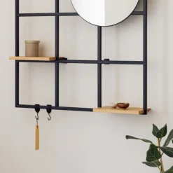 Etagère en métal noir 122x92cm Rivo - Metallbude