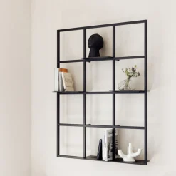 Etagère en métal noir 122x92cm Rivo - Metallbude