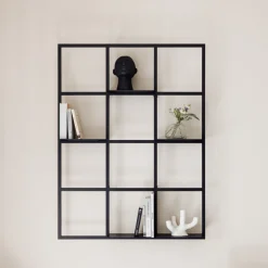 Etagère en métal noir 122x92cm Rivo - Metallbude