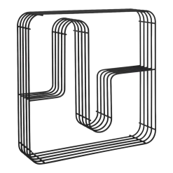 Etagère murale carrée en acier noir 45,5x8,9x45,5cm Curva - AYTM