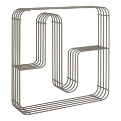 Etagère murale carrée en acier taupe 45,5x8,9x45,5cm Curva - AYTM