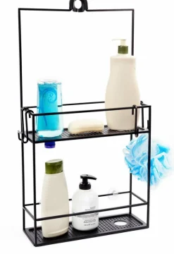 Etagère murale de douche en acier noir Cubiko Caddy - Umbra