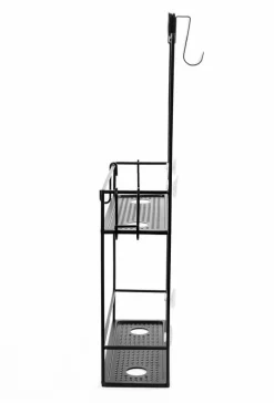 Etagère murale de douche en acier noir Cubiko Caddy - Umbra