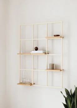 Etagère murale en acier beige cashew 29,9x20cm Rivo - Metallbude