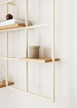 Etagère murale en acier beige cashew 29,9x20cm Rivo - Metallbude