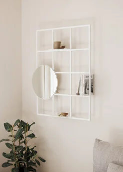 Etagère murale en acier blanc 29,9x20cm Rivo - Metallbude
