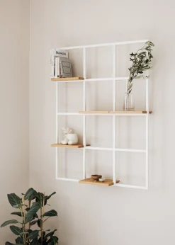 Etagère murale en acier blanc 29,9x20cm Rivo - Metallbude
