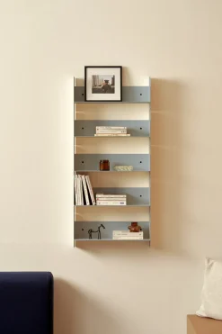Etagère murale en acier bleu pale 60cm Pli - Tiptoe
