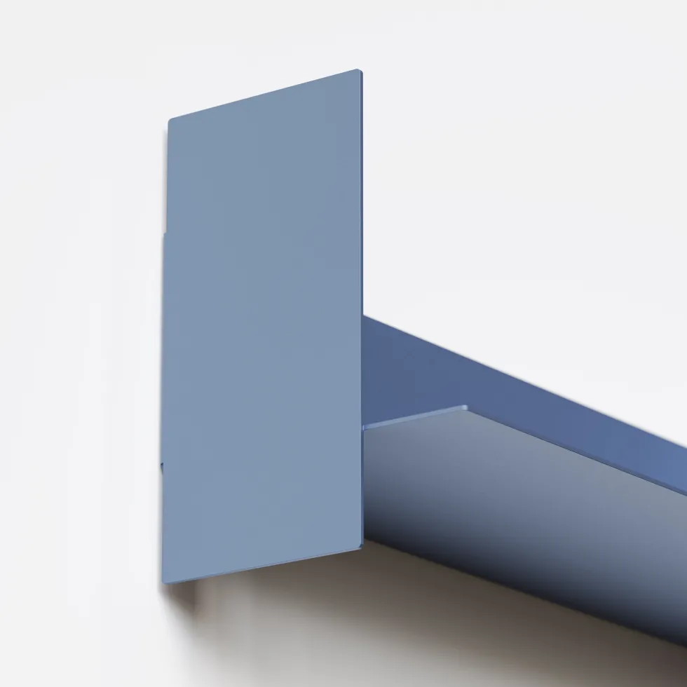 Etagère murale en acier bleu rock 45cm Pli - Tiptoe