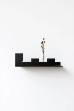 Etagère murale en acier noir 31x2x9cm City - Emko