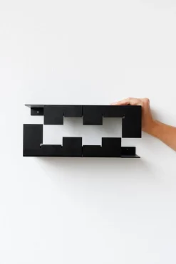 Etagère murale en acier noir 31x2x9cm City - Emko
