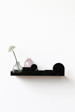Etagère murale en acier noir 31x2x9cm Clouds - Emko