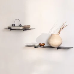 Etagère murale en acier noir 40x17x2,2cm Lenn - Metallbude