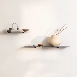 Etagère murale en acier noir 40x17x2,2cm Lenn - Metallbude