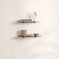 Etagère murale en acier noir 40x17x2,2cm Lenn - Metallbude