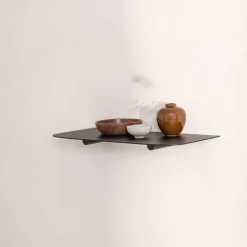 Etagère murale en acier noir 40x17x2,2cm Lenn - Metallbude