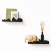 Etagère murale en acier noir 31x2x9cm Mountains - Emko