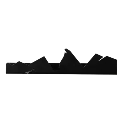 Etagère murale en acier noir 31x2x9cm Mountains - Emko