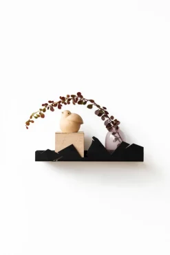 Etagère murale en acier noir 31x2x9cm Mountains - Emko
