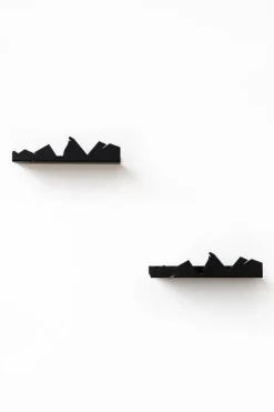Etagère murale en acier noir 31x2x9cm Mountains - Emko