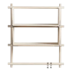 Etagère murale en bois avec trois barres 63x25x51cm Foldin - Emko
