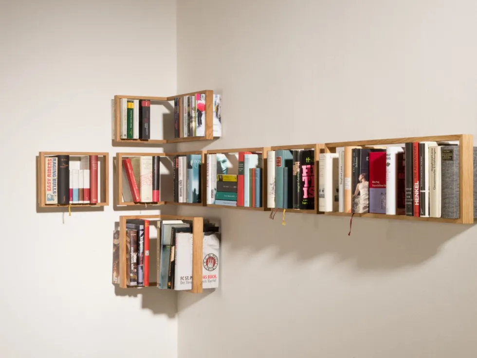 Etagère murale en bois de chêne naturel B-eck3 - Das kleine b