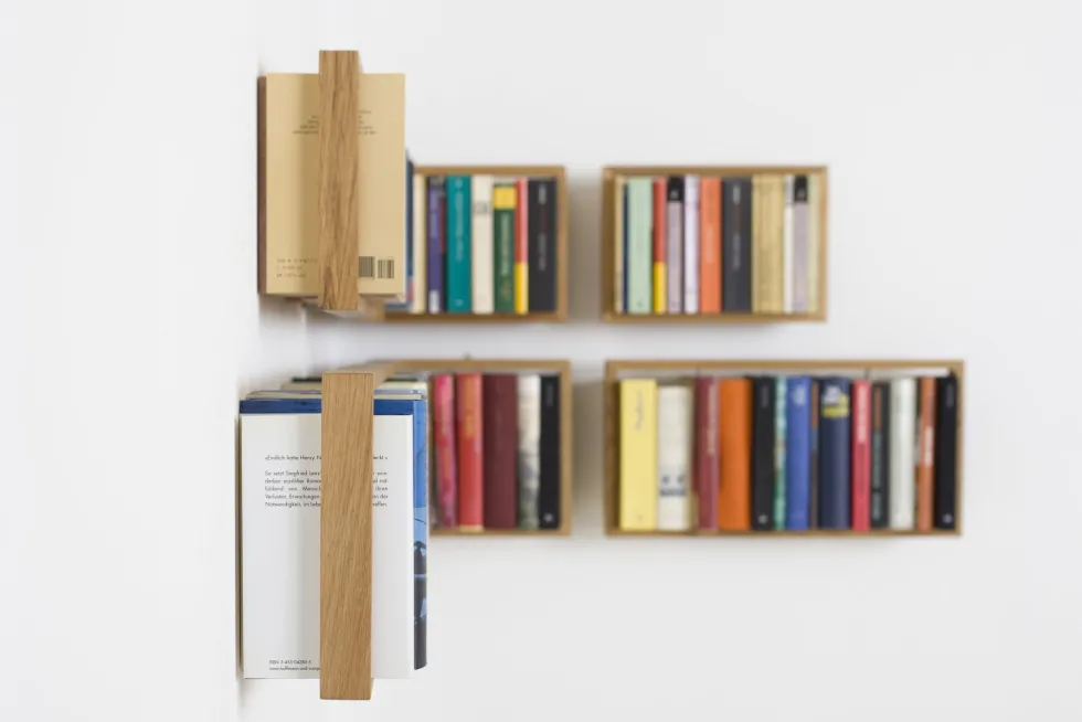 Etagère murale en bois de chêne naturel B-eck3 - Das kleine b