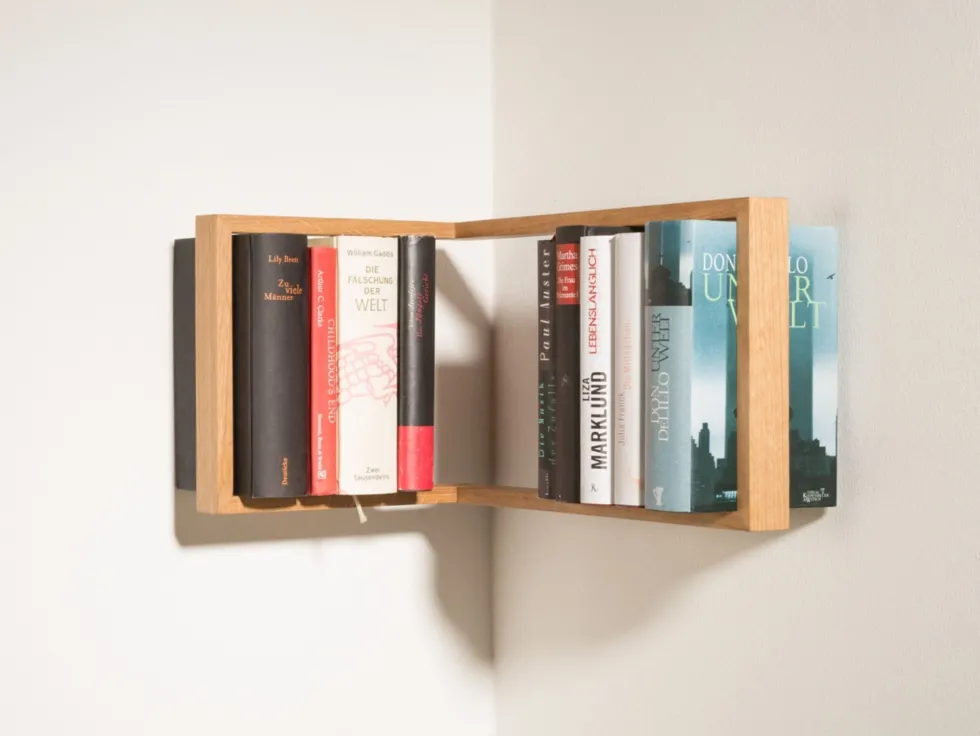 Etagère murale en bois de chêne naturel B-eck3 - Das kleine b