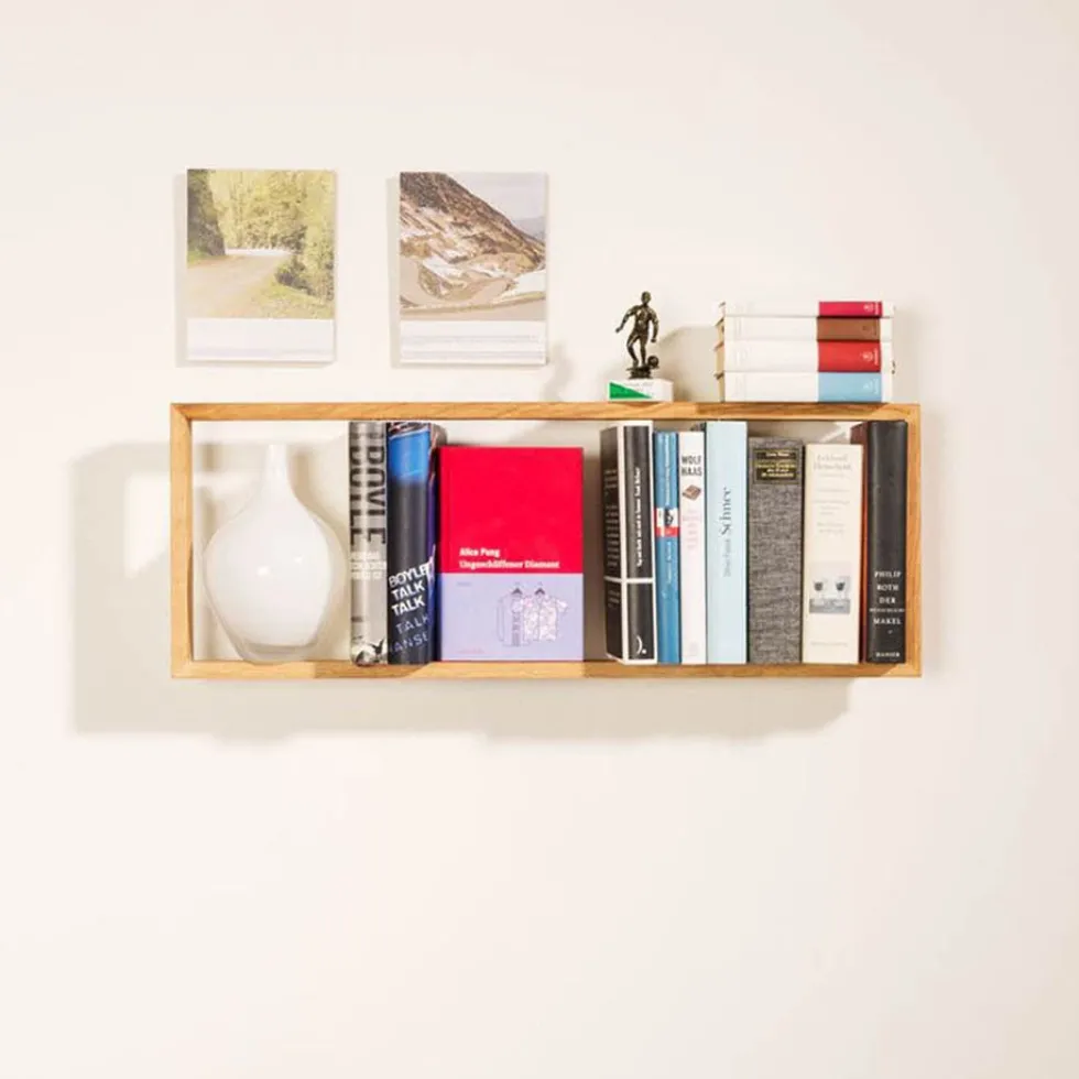 Etagère murale en bois de chêne naturel 25,2x50,5x10,8cm B5 - Das kleine b