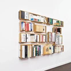 Etagère murale en bois de chêne naturel 34x69x15cm B9 - Das kleine b