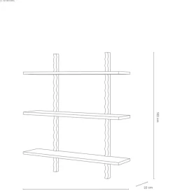 Etagère murale en bois massif d'hévéa et frêne naturel 90x22x102cm Heju x Nobodinoz - Nobodinoz