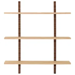 Etagère murale en bois massif d'hévéa et frêne naturel 90x22x102cm Heju x Nobodinoz - Nobodinoz