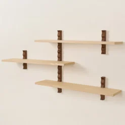 Etagère murale en bois massif d'hévéa et frêne naturel 90 x 20 x 33 cm Heju x Nobodinoz - Nobodinoz