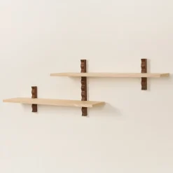 Etagère murale en bois massif d'hévéa et frêne naturel 90 x 20 x 33 cm Heju x Nobodinoz - Nobodinoz