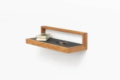 Etagère murale en chêne naturel et linoléum anthracite 60x23x15cm Buck - das kleine b