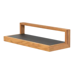 Etagère murale en chêne naturel et linoléum anthracite 60x23x15cm Buck - das kleine b
