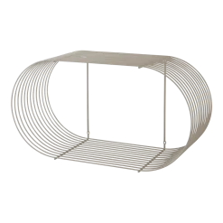 Etagère murale en métal taupe 61,4x25,3x33cm Curva - AYTM