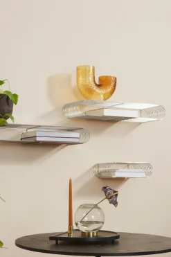 Etagère murale ovale en acier chromé 80,4cm Curva - AYTM