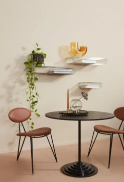 Etagère murale ovale en acier chromé 40,4cm Curva - AYTM