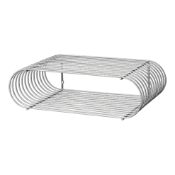 Etagère murale ovale en acier chromé 40,4cm Curva - AYTM