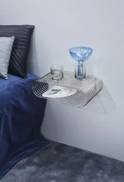 Etagère murale ovale en acier chromé 40,4cm Curva - AYTM