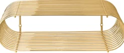 Etagère murale ovale en acier doré 40,4cm Curva - AYTM