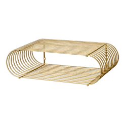 Etagère murale ovale en acier doré 40,4cm Curva - AYTM
