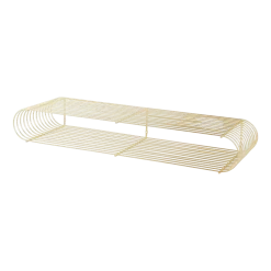 Etagère murale ovale en acier doré 80,4cm Curva - AYTM