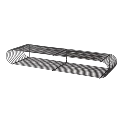 Etagère murale ovale en acier noir 80,4cm Curva - AYTM