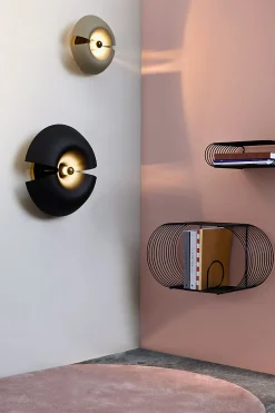 Etagère murale ovale en acier noir 40,4cm Curva - AYTM