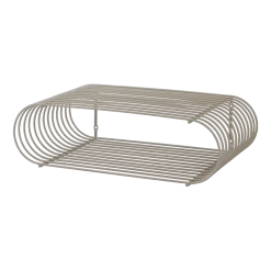 Etagère murale ovale en acier taupe 40,4cm Curva - AYTM