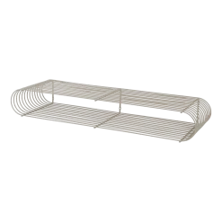 Etagère murale ovale en acier taupe 80,4cm Curva - AYTM